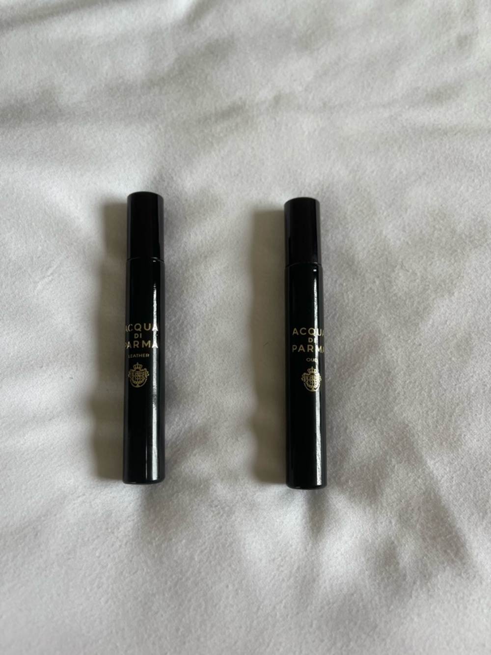 Acqua Di Parma Black Travel Spray Atomizers with Gold Logo (Pair)